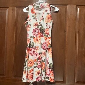 French Atmosphere Floral Mini Dress